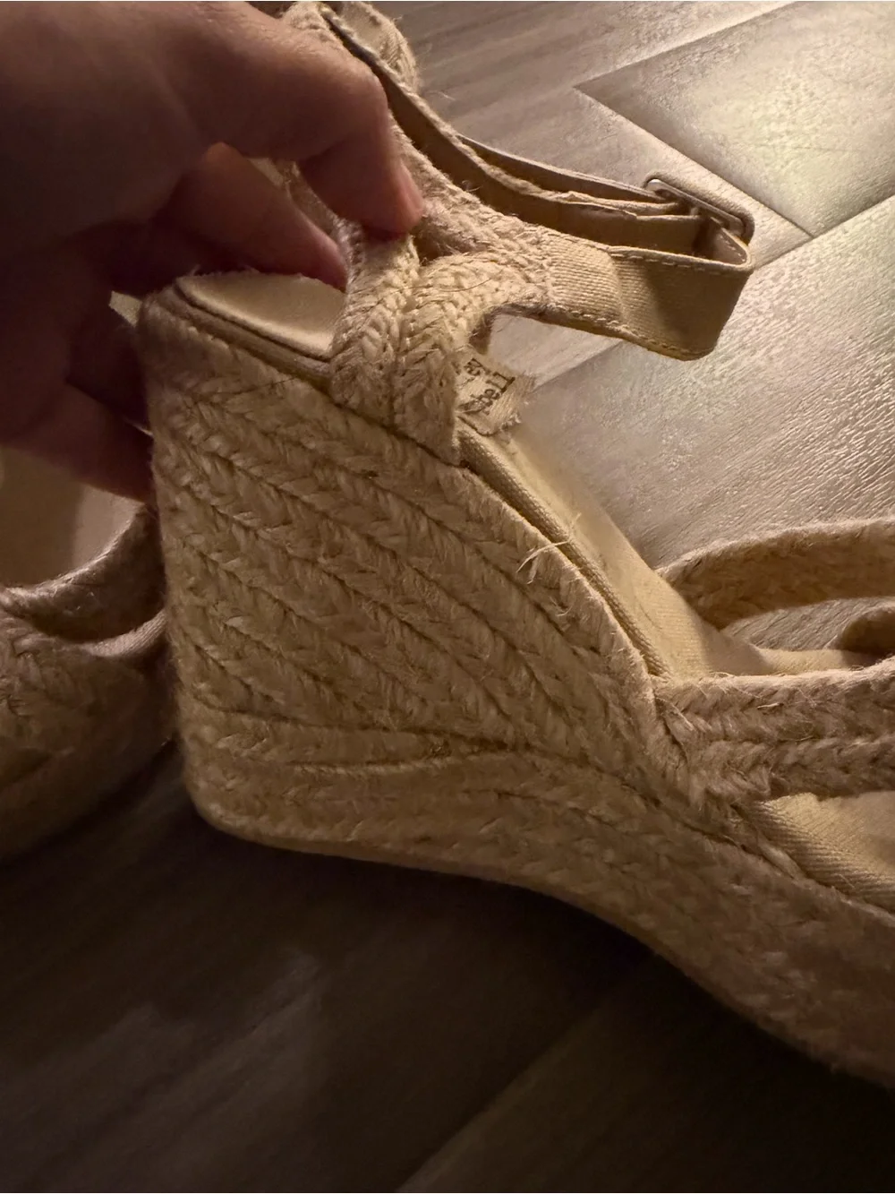 Jeffrey Campbell Natural Braided Espadrille Wedge Sandals